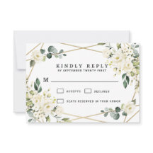 Casamento Geométrico Floral Dourado Elegante