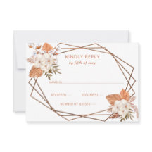 Casamento Geométrico Rustic Terracotta Boho Pampas