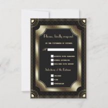 Casamento Glamouroso Dourado Preto Grande Art Déco