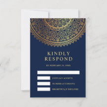 Casamento Indiano Tradicional Mandala Azul Dourado