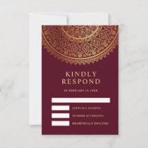 Casamento Indiano Tradicional Mandala Dourado de B