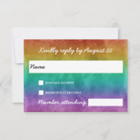 Casamento LGBTQA com degradê de arco-íris