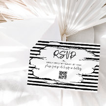 Casamento Listras Pretas Abstratas Modernas