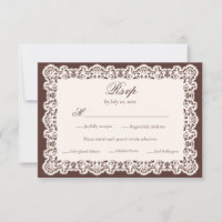 Casamento Marrom Marfim em Renda Vintage