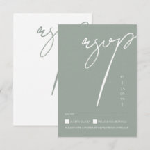 Casamento Minimalista com Tipografia em Verde Sage