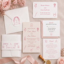 Casamento Minimalista Elegante Rosa Bege