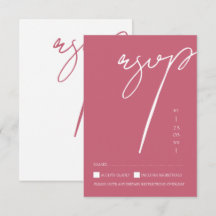 Casamento Minimalista Magenta Rosa Tipografia Scri