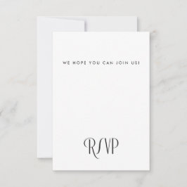 Cartão RSVP Casamento Mínimo da Tipografia Moderna da Arte Dec