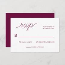 Casamento Mínimo de Chic Burgundy - Script Elegant