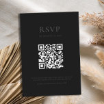 Cartão RSVP Casamento Mínimo de Preto de Matte Moderno<br><div class="desc">Cartões rsvp modernos de casamento com design mínimo de cor preta mate.</div>