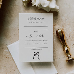 Cartão RSVP Casamento Mínimo Elegante de Arcos