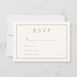 Cartão RSVP Casamento Mínimo Neutro Elegante Moderno