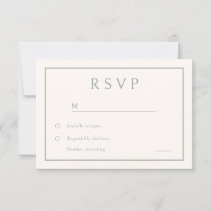 Cartão RSVP Casamento Mínimo Neutro Elegante Moderno