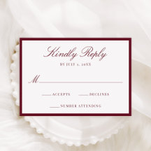 Casamento Moderno com Borda Borgonha
