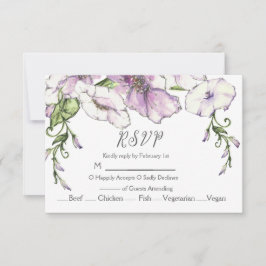 Cartão RSVP Casamento Moderno com Pensamentos
