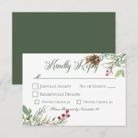 Casamento Moderno de Winter Pine Cone Berries