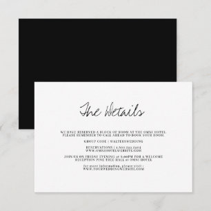 Cartão RSVP Casamento Moderno Desenho De Mão