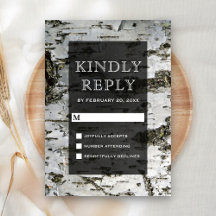 Casamento Moderno do Latido de Árvore de Birch Rus