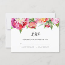 Casamento Moderno Floral de Coral de Aquarela