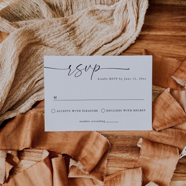 Cartão RSVP Casamento Moderno Minimalista (Criador carregado)