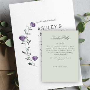 Cartão RSVP Casamento Moderno Minimalista