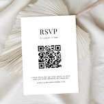 Cartão RSVP Casamento Moderno Minimalista Negro e Branco<br><div class="desc">Cartões rsvp de casamento modernos com design de tipografia minimalista em preto e branco.</div>