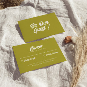 Cartão RSVP Casamento Moderno Único e Branco Colorido e Brilha