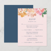 Casamento Multi Evento Flor Azul Clássica Aquarela