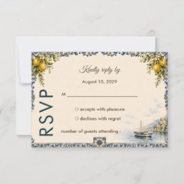 Cartão RSVP Casamento na Costa Amalfitana | Limão e Mediterrân