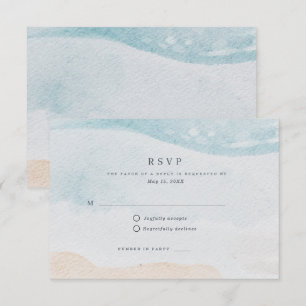Cartão RSVP Casamento na Praia Costeira