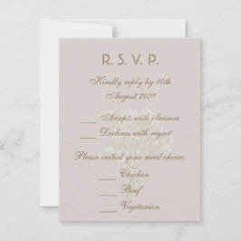 Cartão RSVP Casamento na Praia Costeira | Suave Neutro