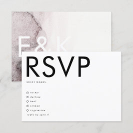 Cartão RSVP Casamento Neutro de Gênero Ultra Moderno