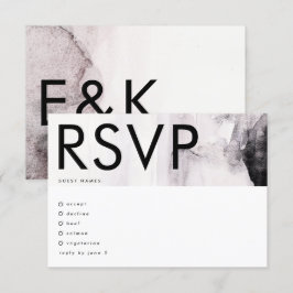 Cartão RSVP Casamento Neutro de Gênero Ultra Moderno