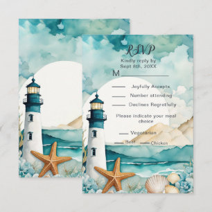 Cartão RSVP Casamento no Farol Náutico