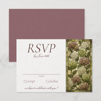 Cartão RSVP Casamento no Jardim de Vitral
