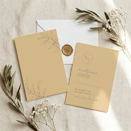 Cartão RSVP Casamento no Jardim Lavado pelo Sol