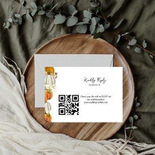 Cartão RSVP Casamento outono caia Por favor, responda