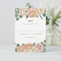 Casamento Oval Elegante com Floral de Pêssego e Tr