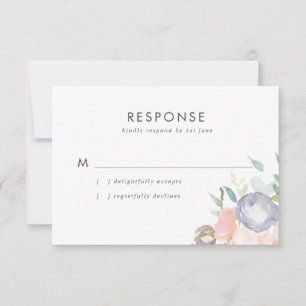 Cartão RSVP Casamento Pastel Spring