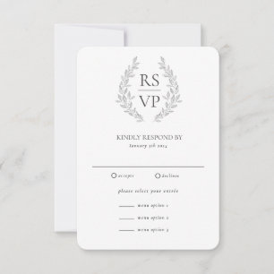 Cartão RSVP Casamento Personalizado Da Frota Branca Preta Form