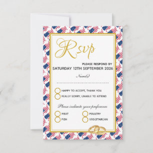 Cartão RSVP Casamento Personalizado de Escritura Cristã nos E