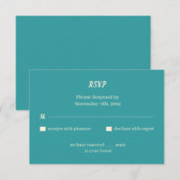 Casamento Personalizado Simples de Teal