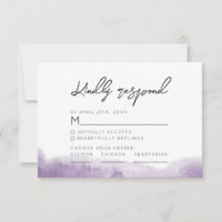 Casamento por Aquarela com Abstrato Roxo Moderno