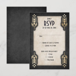 Cartão RSVP Casamento Preto do Geek de Jogo de Vídeo