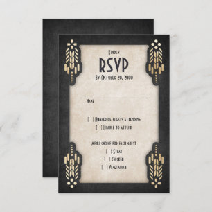 Cartão RSVP Casamento Preto do Geek de Jogo de Vídeo