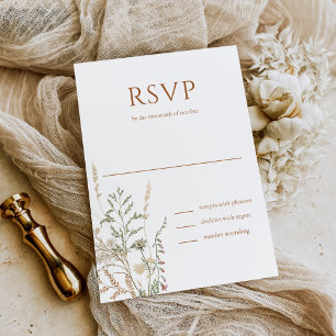 Cartão RSVP Casamento Preto do Monograma do Script Inicial Ele