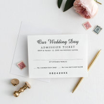 Casamento Preto e Branco com Admissão de Bilhetes 