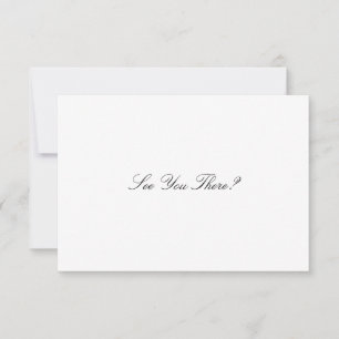 Cartão RSVP Casamento Preto e Branco Elegante