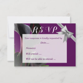 Cartão RSVP Casamento Purple Calla Lily
