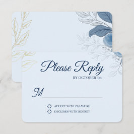 Cartão RSVP Casamento Romântico à Beira-Mar